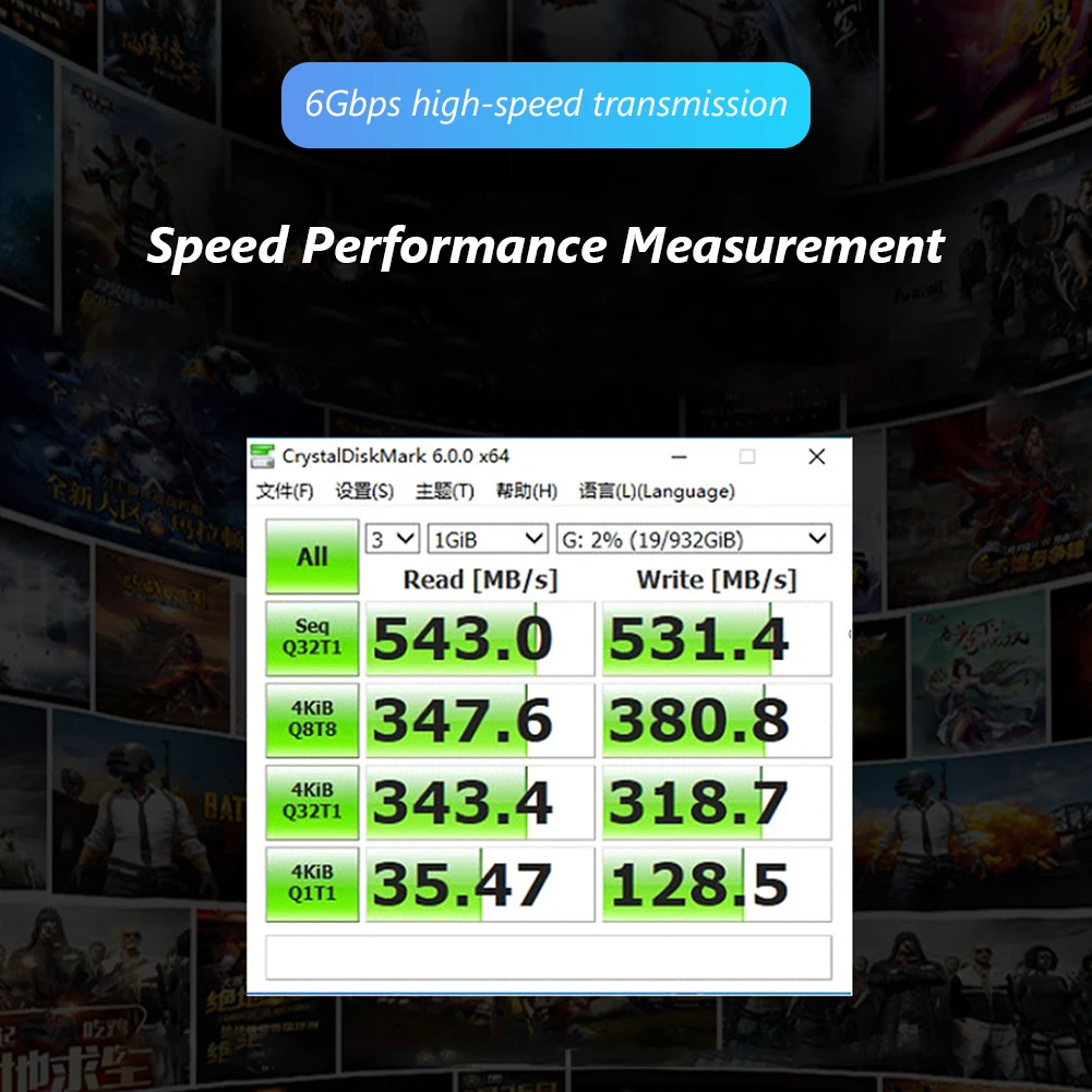 Интерфейс PCIE к 5-портовой плате расширения SATA3.0 CI-E X4/X8/X16 высокоскоростному