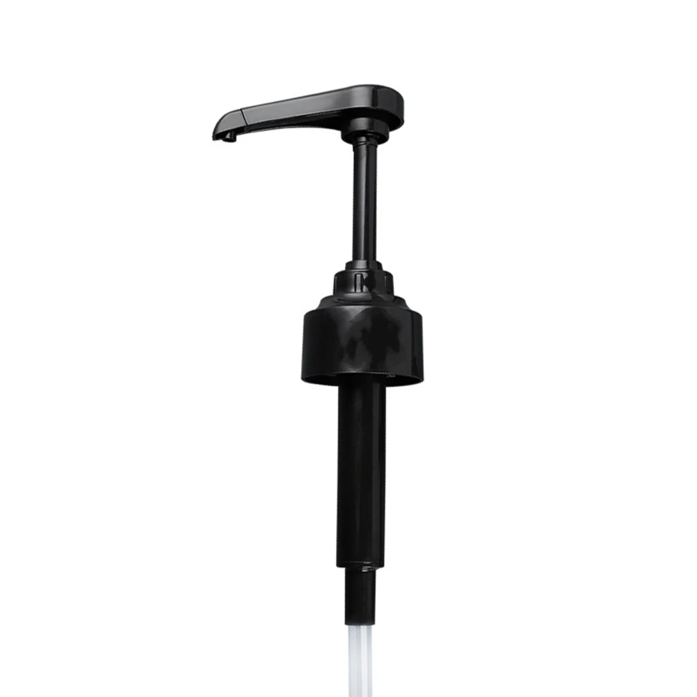 

10ml Pressure Pump Head With Straw Black Liquid Dew Beverage Quantitative Bottle Pressure Mouth For Home Kitchen