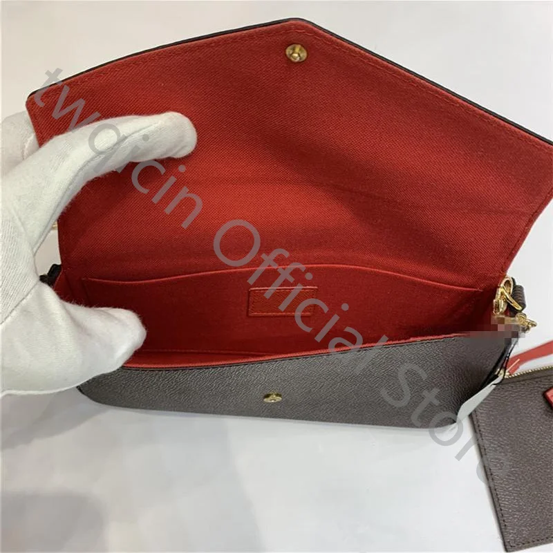 

3 PCS/Set Favorite Multi Pochette Women Crossbody Purse Messenger Handbags Flowers Designer Shoulder Bags Leather With Box