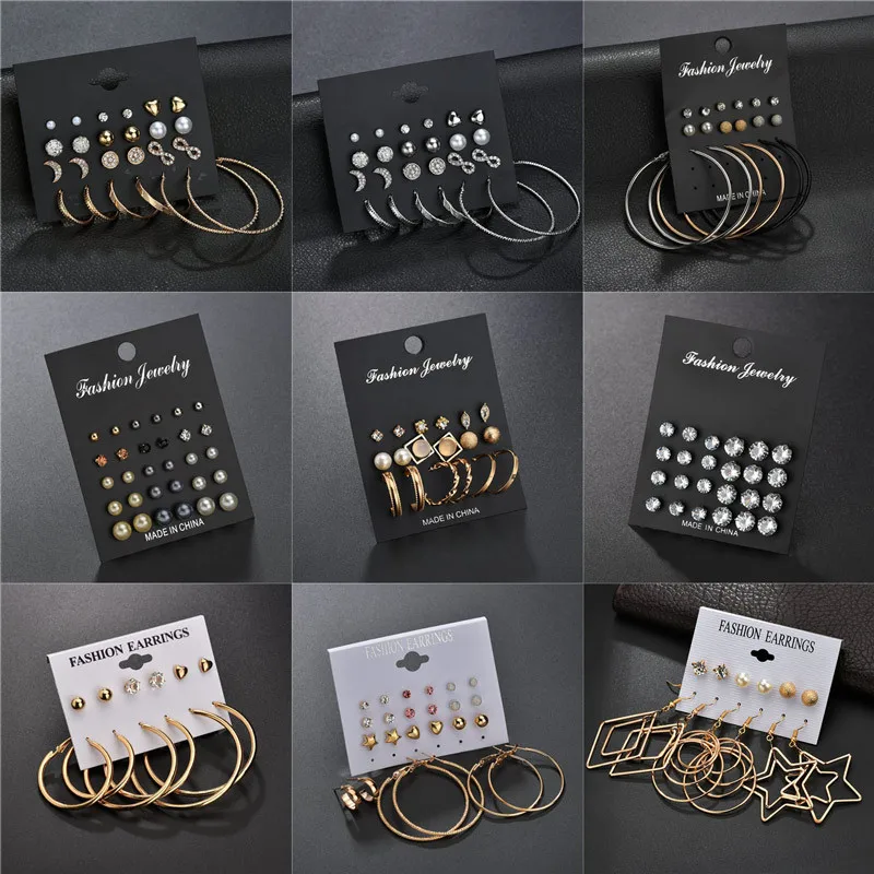 Modyle Новый Лидер продаж маленькие серьги гвоздики Комплект сережек для женщин