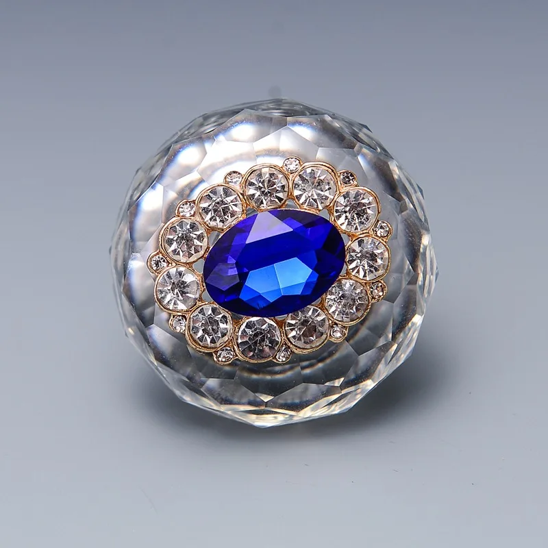 40 мм алмазные прозрачные Кристальные ручки и стеклянные дверные французские для