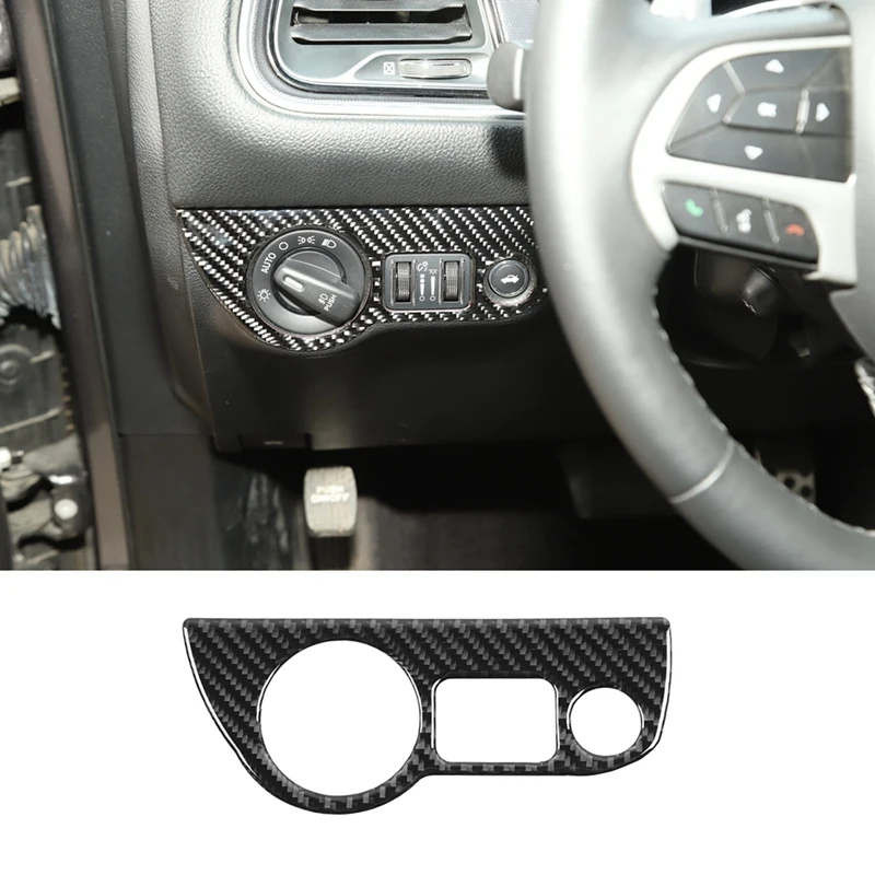 

For Dodge Challenger 2015-2019 Headlight Switch Button Decoration Cover Trim