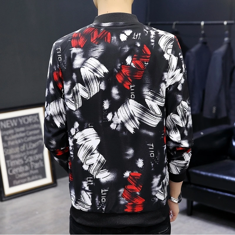 

fall 2020 Flowers men's clothing informal hip hop Club Dress men's coat firefighter large 6xl