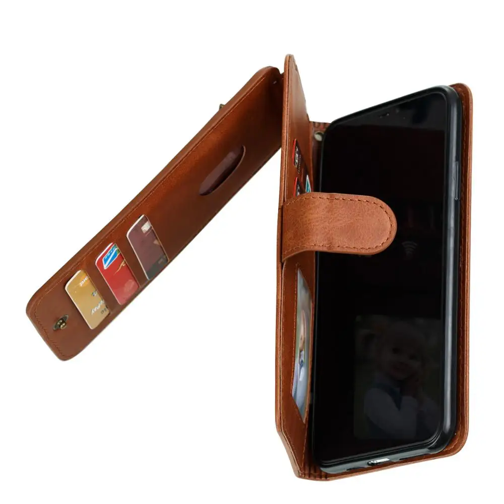 Роскошный кожаный чехол кошелек на молнии для Xiaomi Redmi Note 7 8T 9S Pro 7A 8 8A 9A 9C K30