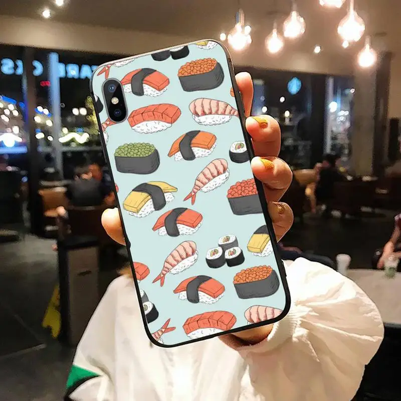 

Sushi Japanese cartoon Food high quality Phone Case shell for iPhone 11 12 pro XS MAX 8 7 6 6S Plus X 5S SE 2020 XR