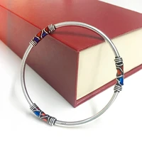 fyla mode cloisonne enamel bangle 100 925 sterling silver bracelet bangle for men women thai silver jewelry pky296