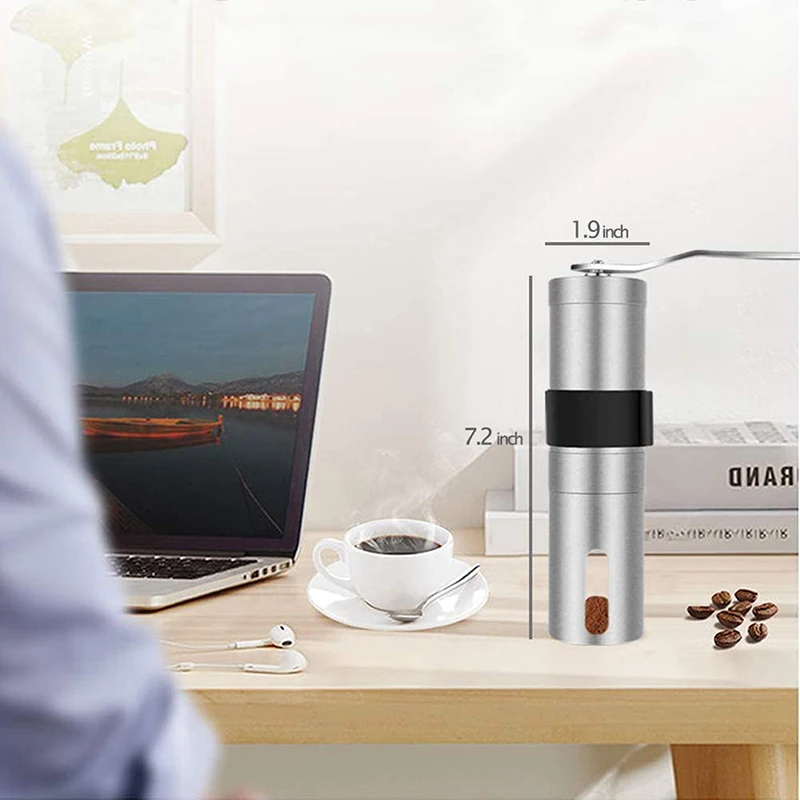 

Manual Coffee Grinder Maker Ceramics Core 304 Stainless Steel Hand Burr Mill Grinder Ceramic Corn Coffee Grinding Machine