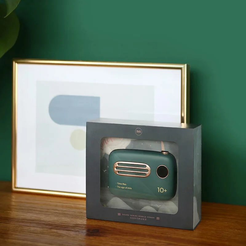 Мини пауэр банк 10000 мАч портативный Ретро Пауэр с цифровым дисплеем милый
