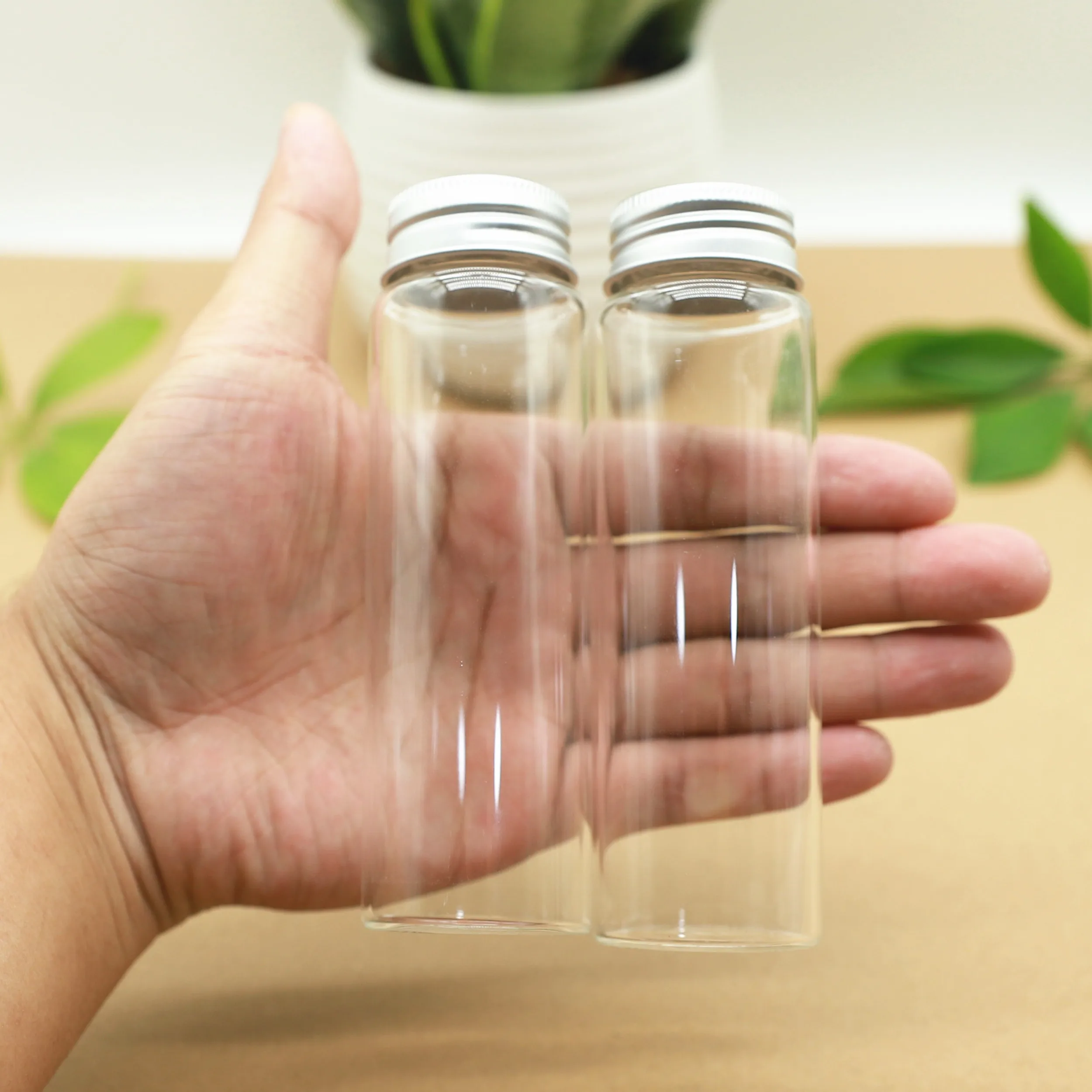 

24pcs/lot 37*120mm 100ml Small Glass Bottle vial Test Tube Empty Jar Container Spice storage bottles & jars Diy Glass Containers