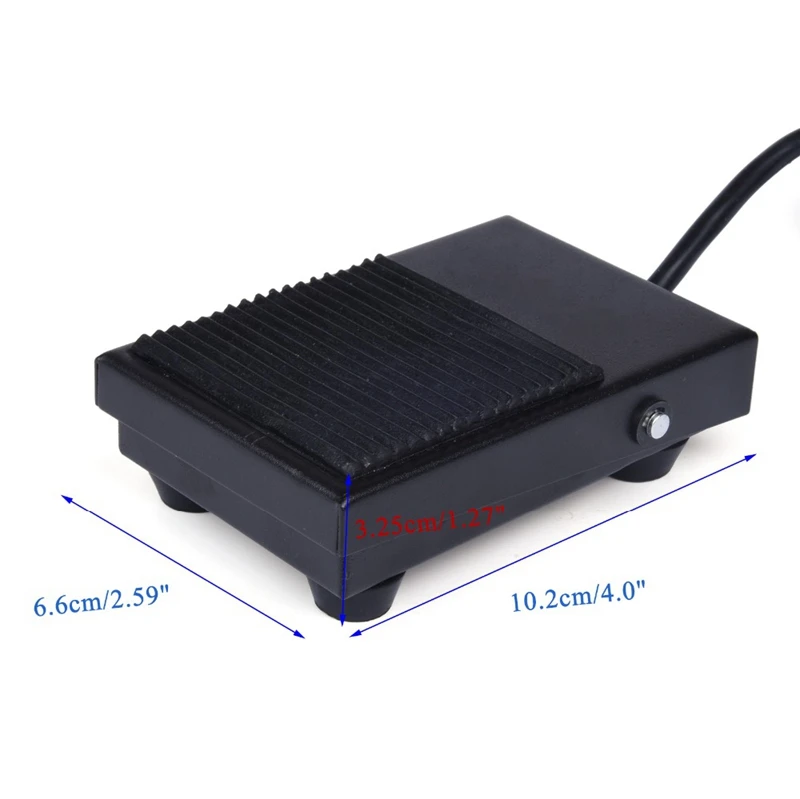 

Hand Metal Foot Pedal Switch 1.8 Meters Cable 2 Pins Connector Spot Welding Tig Torch