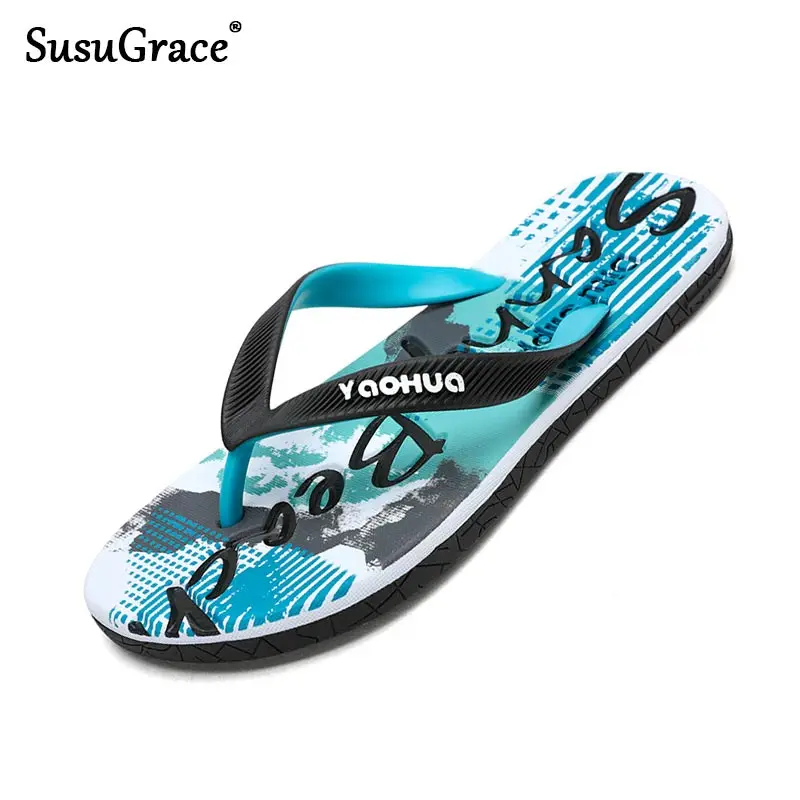 

Шлепанцы Susugrace мужские на плоской подошве, повседневные пляжные сандалии, дышащие легкие тапочки, Летняя распродажа