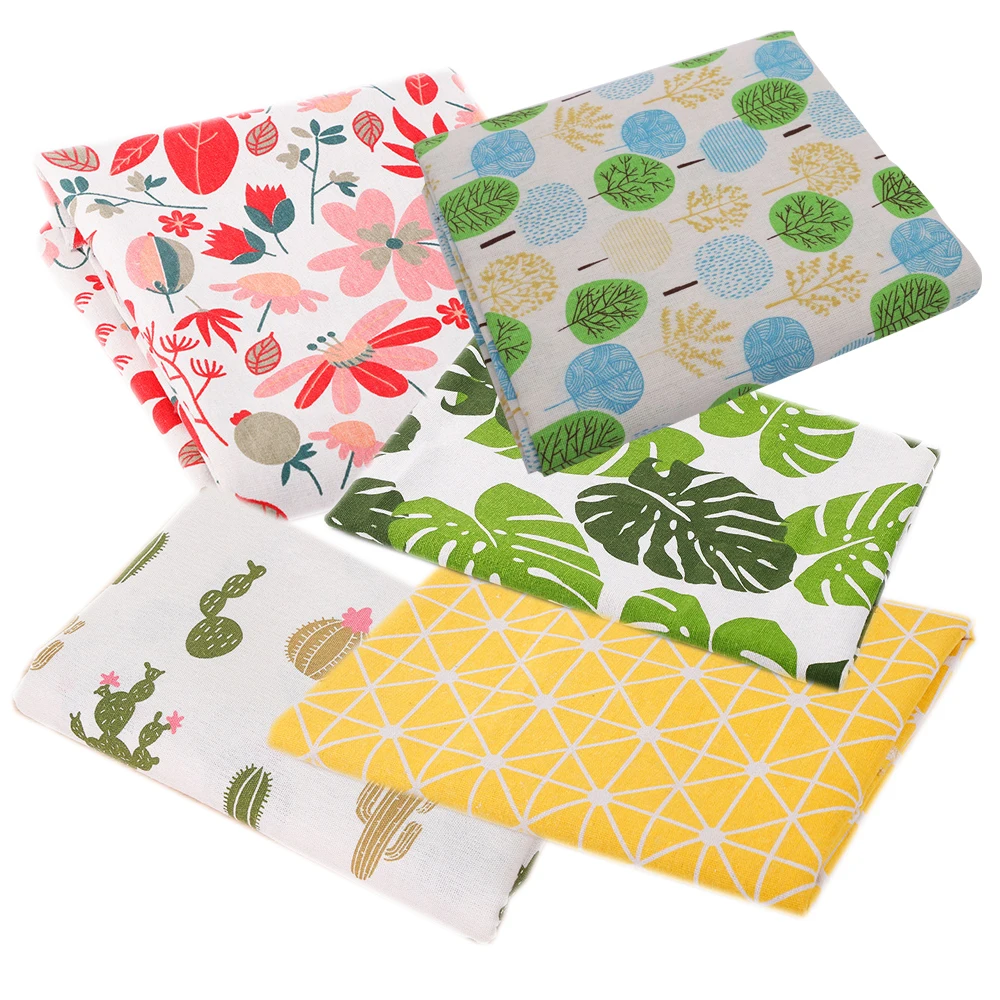 

Printed Cotton Linen Fabric DIY Linen Crafts Sewing Curtain Tablecloth Cloth For Placement/Bag Handwork Christmas Birthday Gift