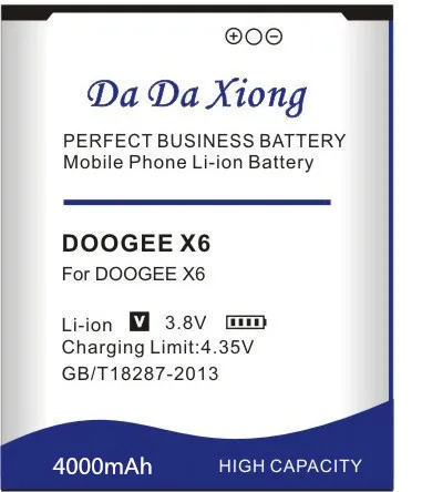 Высококачественный литий ионный аккумулятор DOOGEE X6 4000 мАч для телефона x6 pro