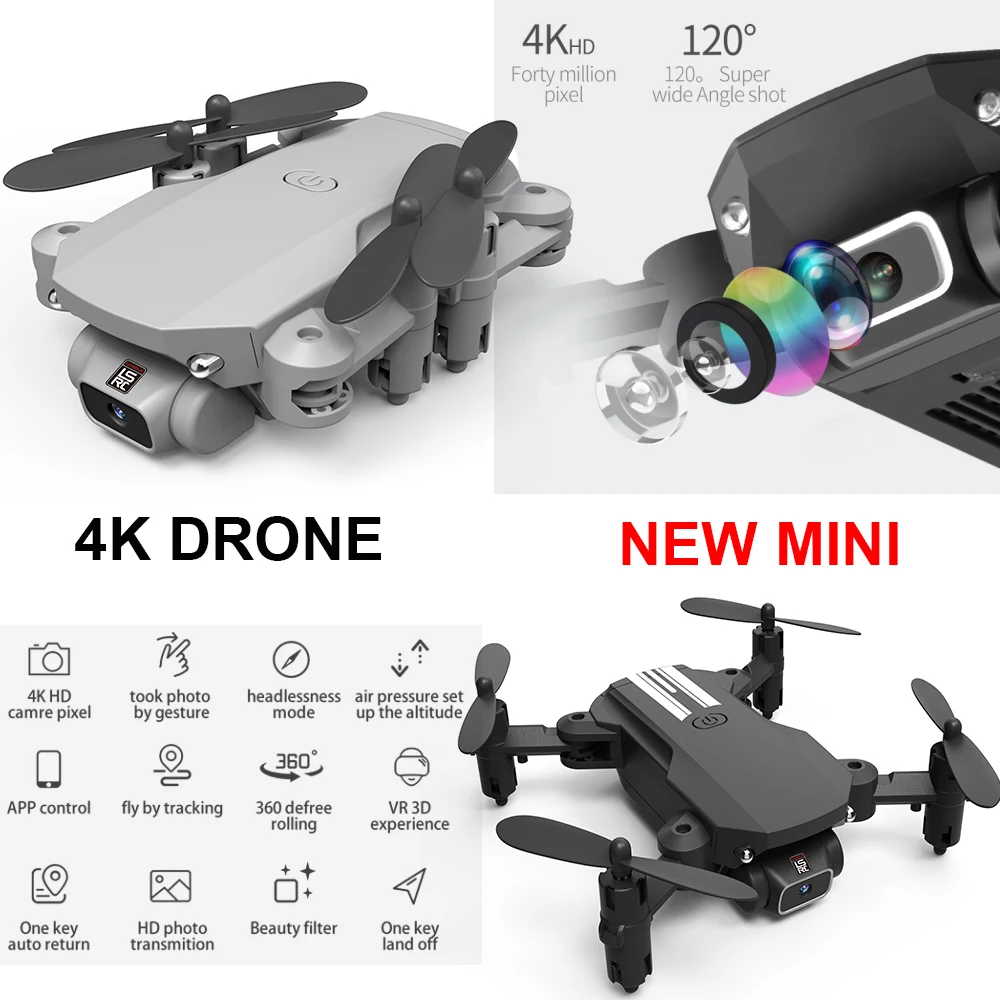 2020 Новый мини Дрон 4K 1080P HD камера Wi Fi FPV воздушное давление обслуживание высоты