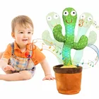 Танцующий кактус, электрическое танцевальное растение, кактус, плюшевая игрушка с музыкой, разговор, повторение звука, Детская развивающая игрушка, подарок, Лидер продаж
