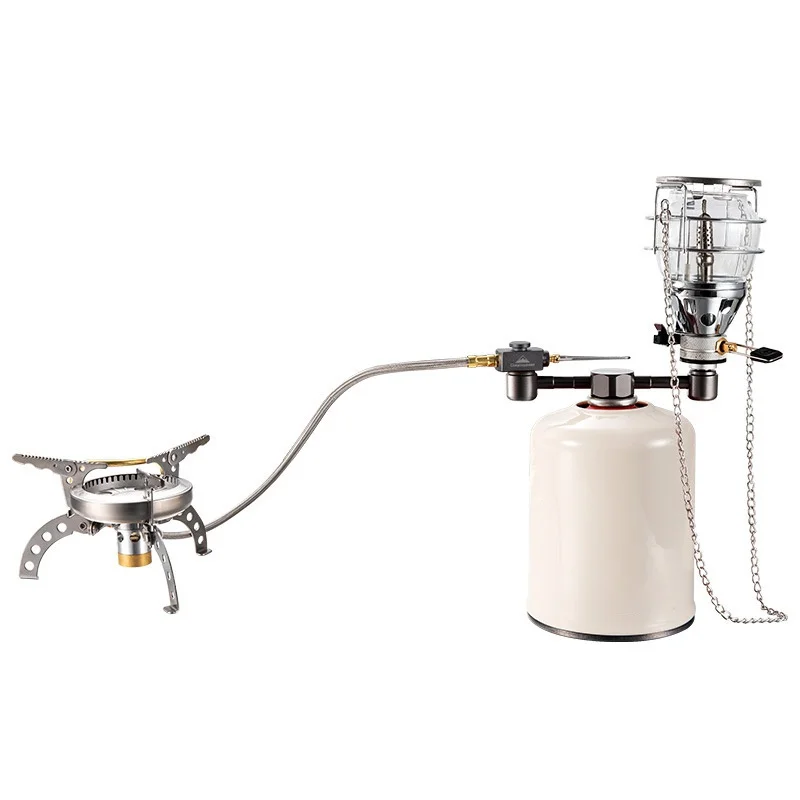 Адаптер для горелки кемпинга один на два выхода Воздушный бак из алюминиевого