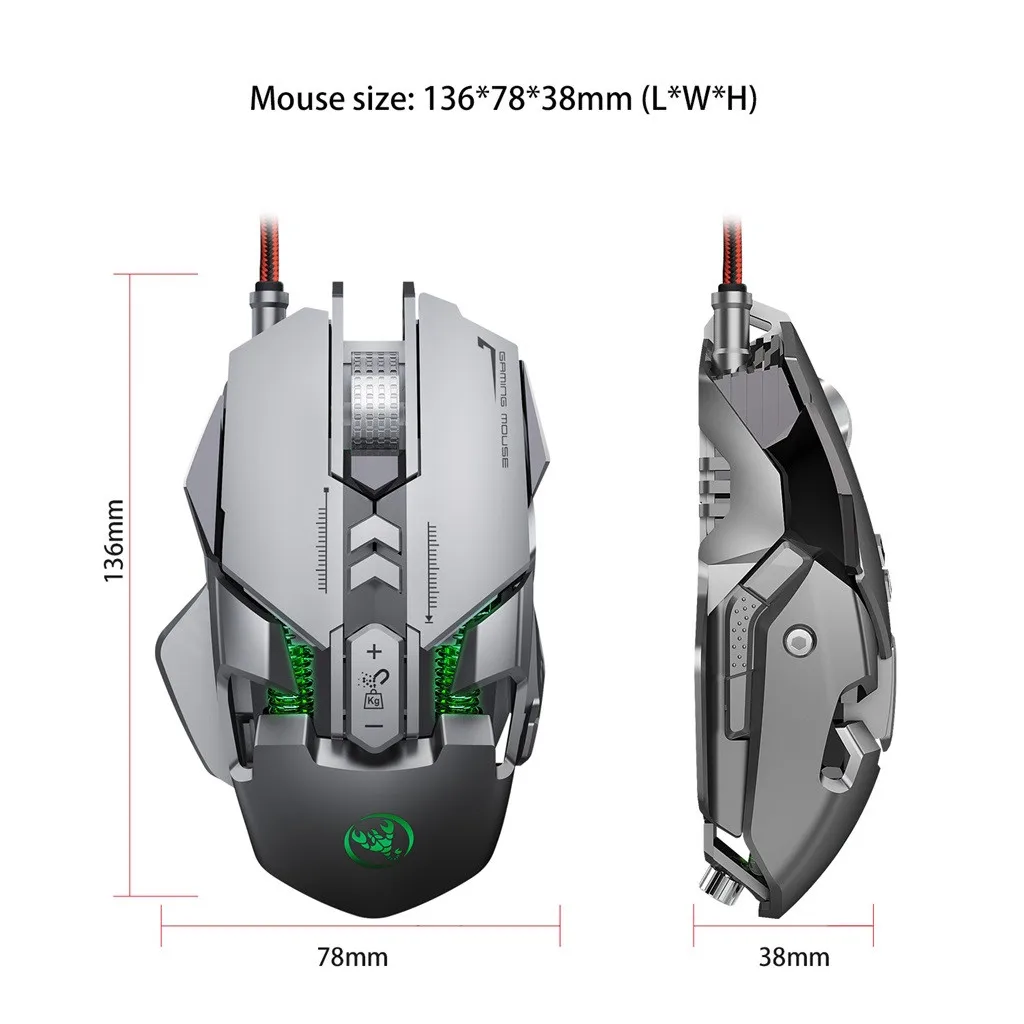 V200 + J800 Набор клавиатуры и мыши с 35 клавишами мини USB Проводная 6400 DIP 6 кнопок