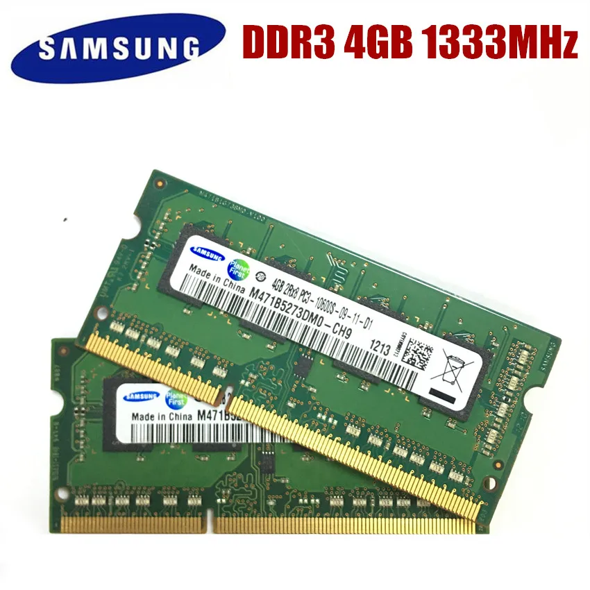 

SAMSUNG 4 Гб PC3-10600S DDR3 1333 МГц 4 ГБ 8 ГБ 1,5 в модуль памяти ноутбука SODIMM RAM
