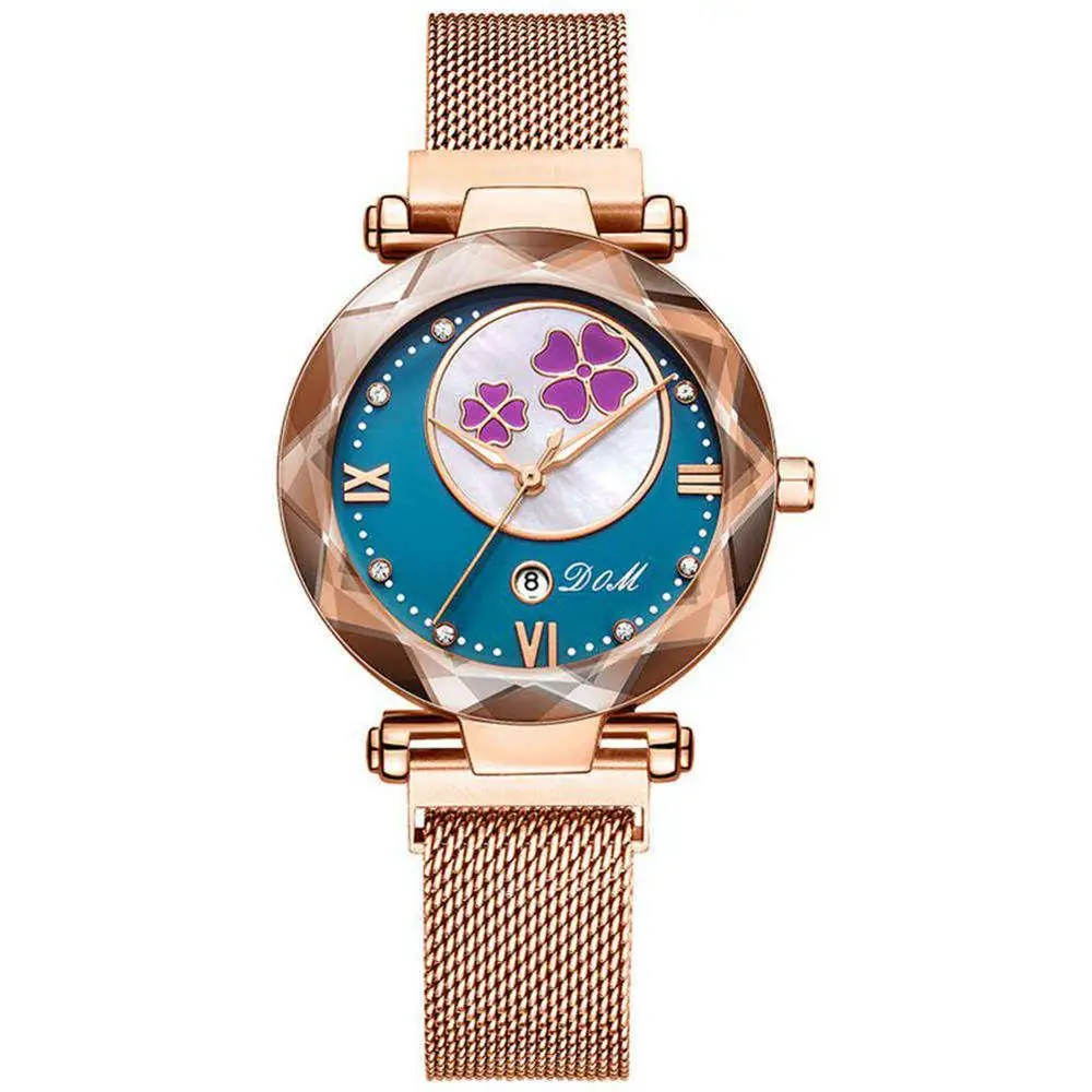 G-1275GK-2M Кристалл модные женские часы роскошные женские часы reloj mujer Женские кварцевые наручные полностью Стразы водонепроницаемые часы - Color: G-1275GK-2M