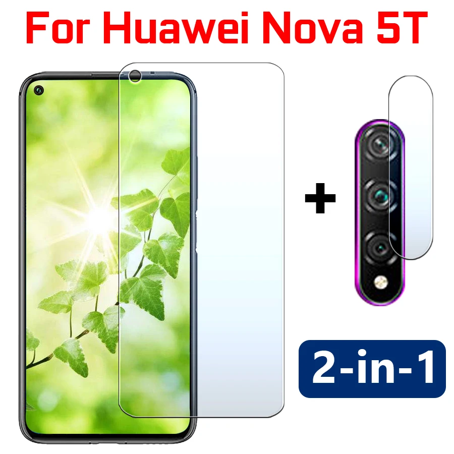 Защитное стекло для экрана и камеры смартфона Huawei Nova 5T закаленное|Защитные