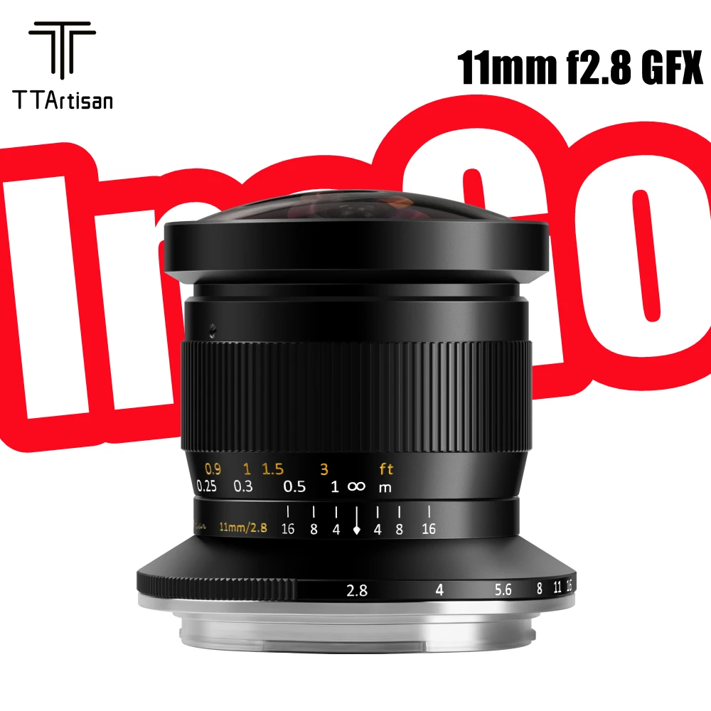 

TTArtisan 11mm F2.8 Manual Focus Wide Angle Fisheye Lens for Fujifilm GFX Medium Format Cameras GFX100S GFX50S GFX50R