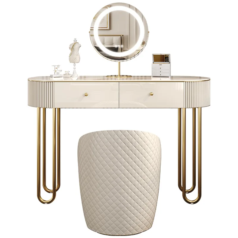 

Rockboard Advanced Light Luxury Dressing Table Storage Cabinet One Bedroom Modern Minimalist Dressing Table Desk Dresser