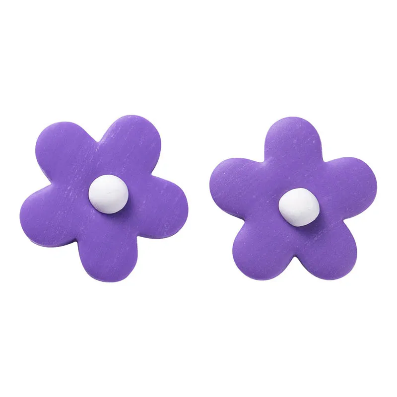 

Summer Cool and Elegant Resin Flower Earrings Fashion Wild Korean Style Flower Stud Earrings Cute Women Jewelry For Gift