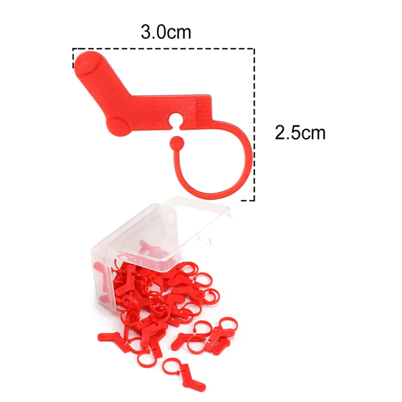 40 шт красный фиксирующий стежок маркеры пластиковые для вязания на спицах