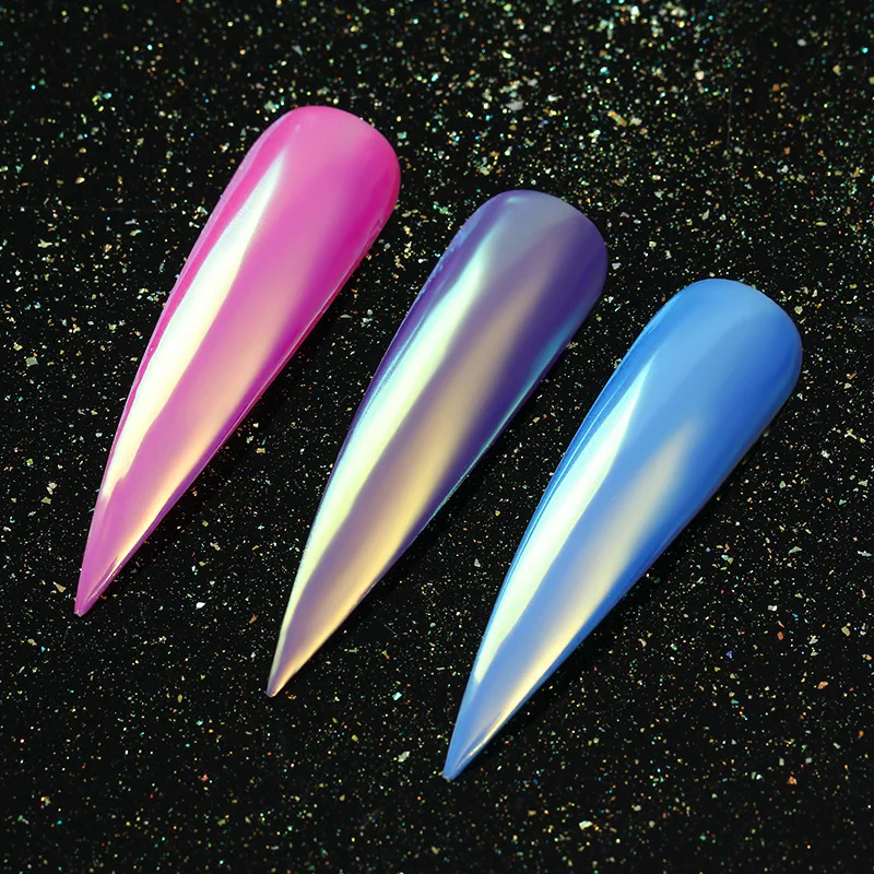 

6pcs Nail neon powder rainbow fine powder aurora mirror magic mirror powder ultra-fine magic color