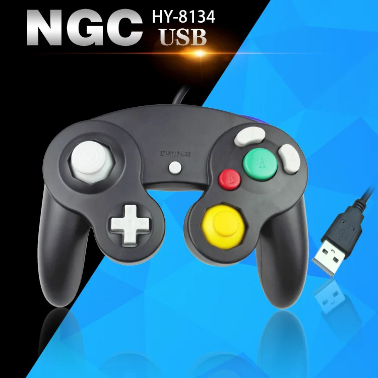 Новый для Gamecube контроллер USB проводной ручной джойстик NAND NGC GC MAC компьютера ПК