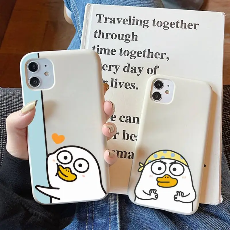 

Trendy Little Duck Liu Phone Case Soft Solid Color for iPhone 11 12 13 mini pro XS MAX 8 7 6 6S Plus X XR