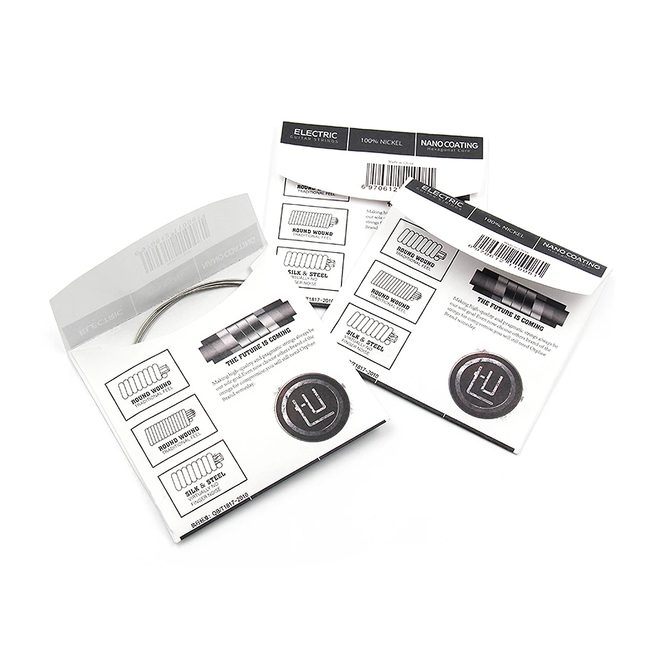 Струны для электрогитары Orphee гексагональное покрытие 100% никель |