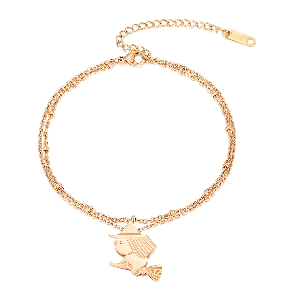 Классический браслет на ногу в стиле бохо с бусинами и ведьмой женский пляжный