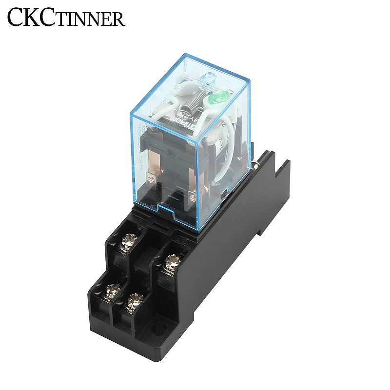 MY2NJ HH52P DPDT Miniature Coil Electromagnetic intermediate Relay AC12V 24V DC24V AC110V 220V 8 Pin with Socket Base | Обустройство