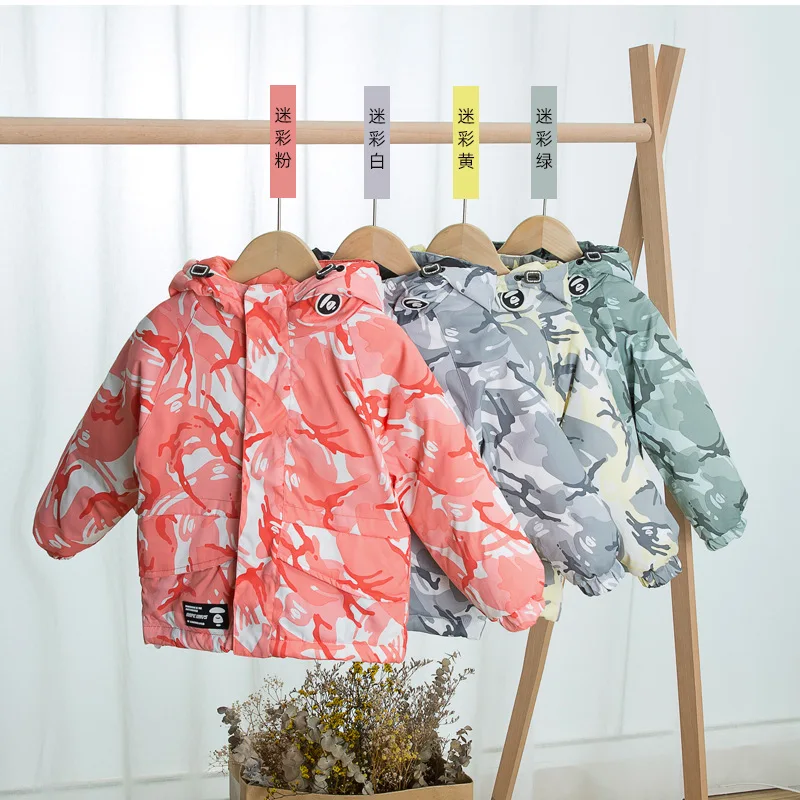 Chaqueta de invierno con capucha para ni&ntilde;os y ni&ntilde;as, abrigos gruesos, Parkas con capucha, prendas de vestir exteriores, abrigo de 3 a 8-1