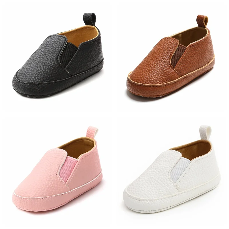 Zapatos informales de cuero Pu para beb&eacute;s, calzado para primeros pasos, 0 a 18 meses-1
