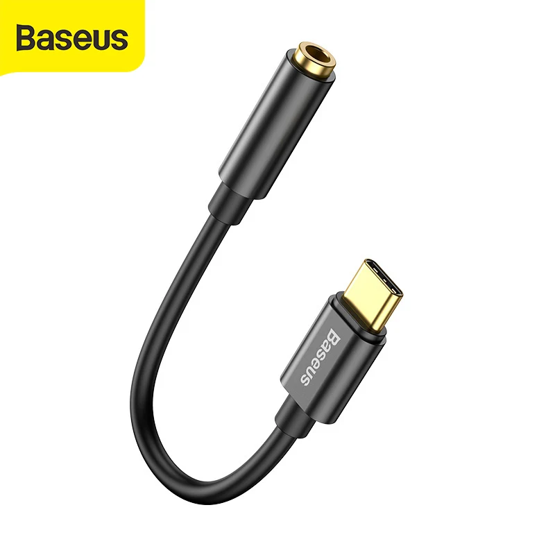 Baseus-Cable de Audio usb c a auxiliar de 3,5mm, adaptador de auriculares...