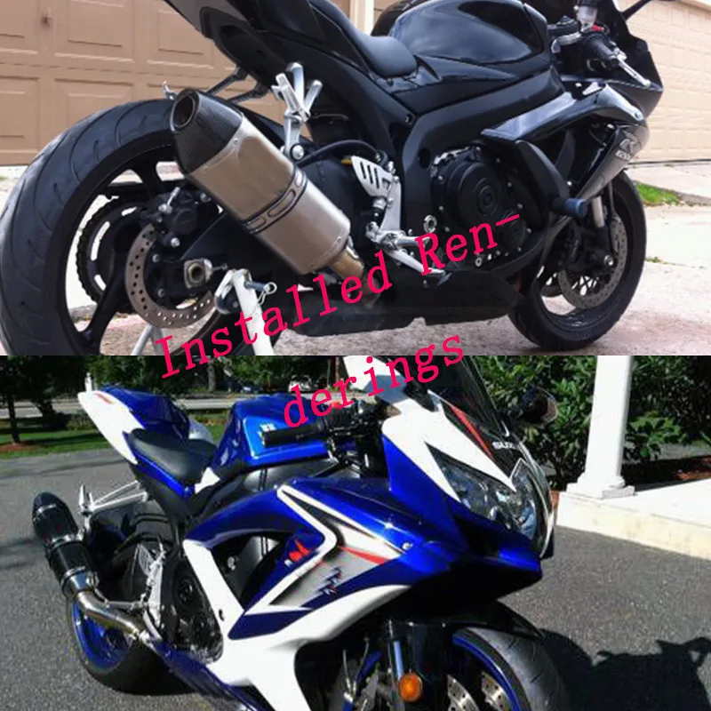 GSXR 600 мотоцикл для Suzuki GSXR1000 GSXR600 750 k8 слипоны глушитель выхлопной трубы среднее