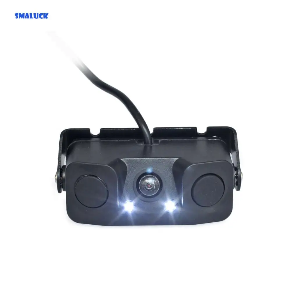 SMALUCK Waterproof Packing Radar Sensor Car Reverse LED Night Vision Rear View Camera Wide Angle for Parking Assistance Kit | Автомобили и