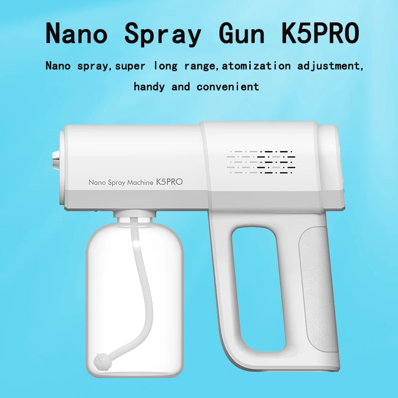 

380ML Wireless Nano Blue Light Steam Spray Guns Disinfects Electric Sanitizer Sprayer Sterilizing Nano Spray Gun For Home Office