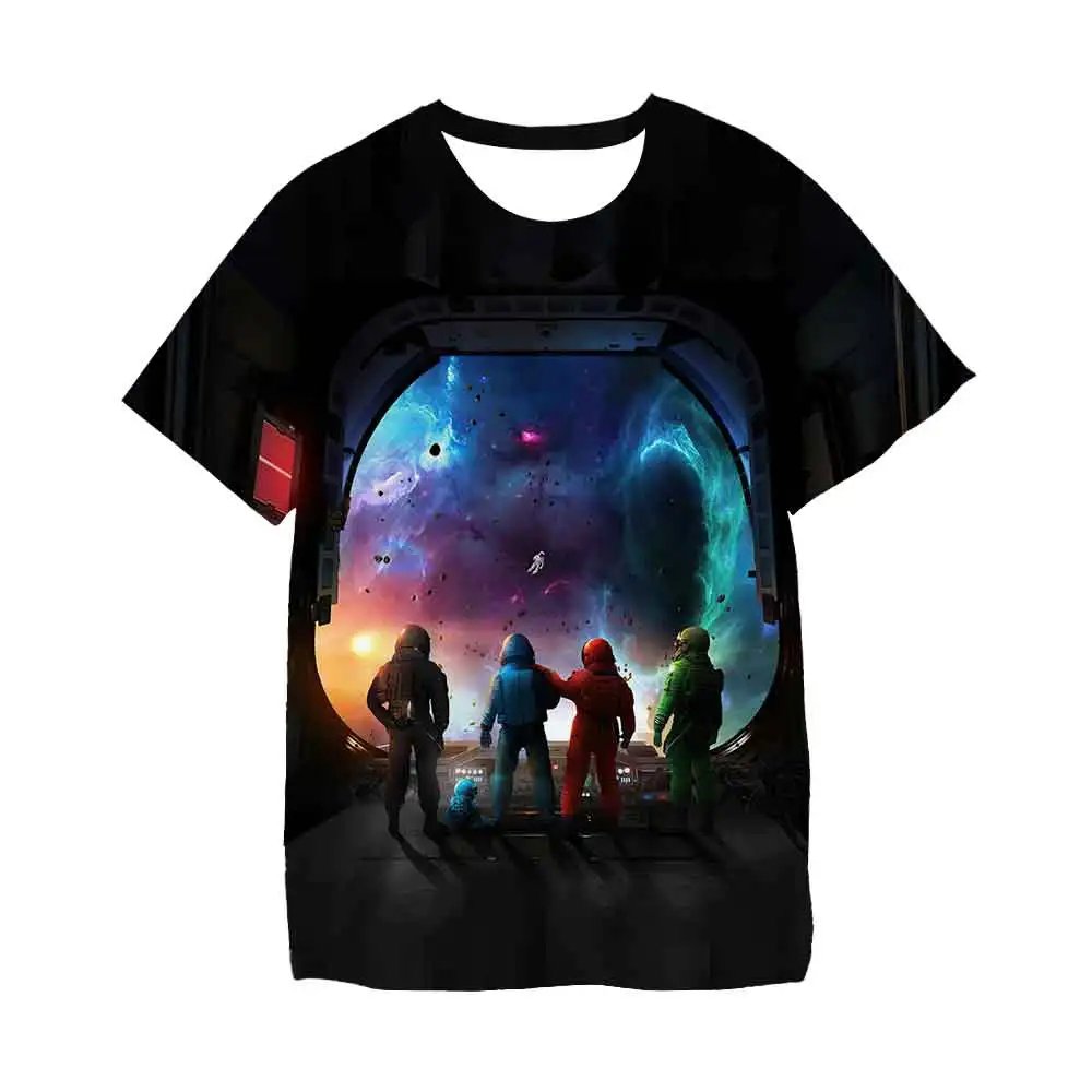 

Летняя Детская футболка с мультяшным аниме, футболка с 3D принтом, Детская футболка с рисунком из мультяшных анимационных игр от 4 до 14 лет, 2021