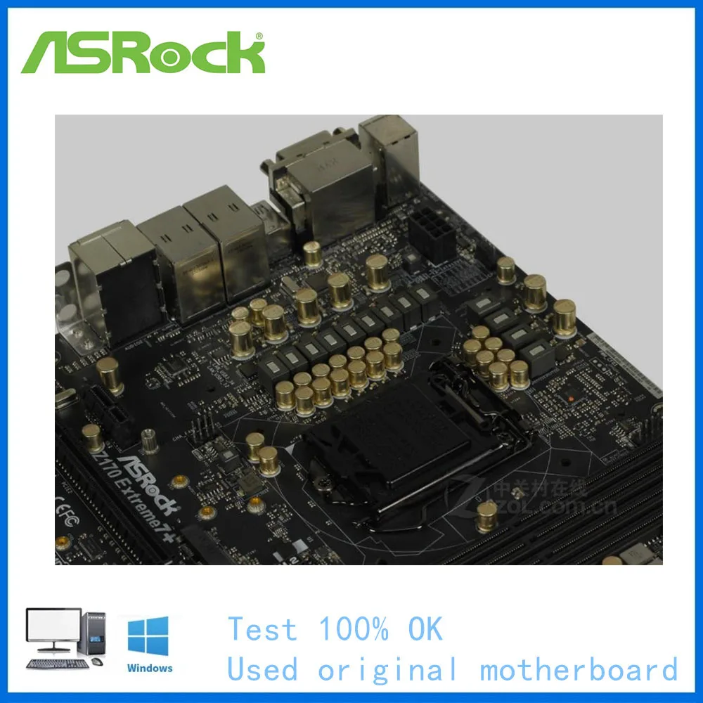 Материнская плата для компьютера ASRock Z170 Extreme 7 + материнская LGA 1151 DDR4 настольного