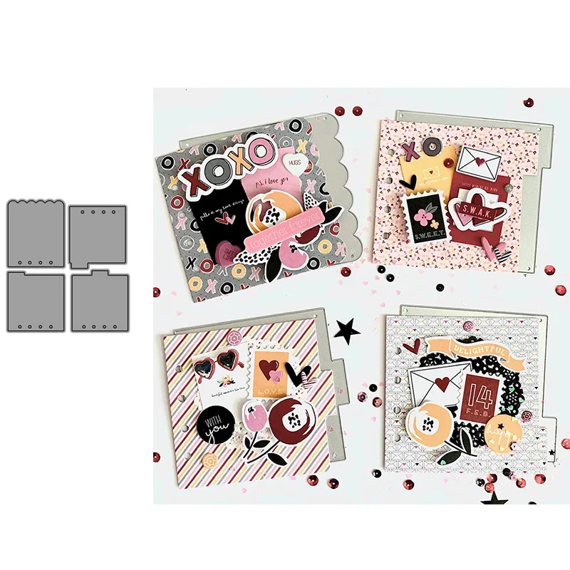 

JC Background Paper Shape Metal Cutting Dies for DIY Scrapbooking Craft Mold Cut Stencil Handmade Tools Card Make Template Model