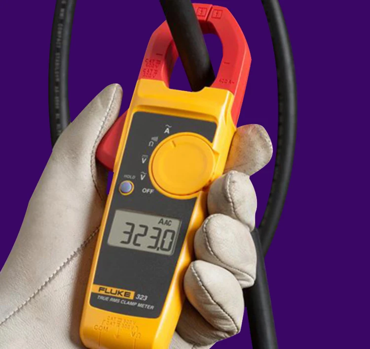 Fluke 323 True RMS клещи переменного тока и Напряжение тестер противодейственный мультиметр