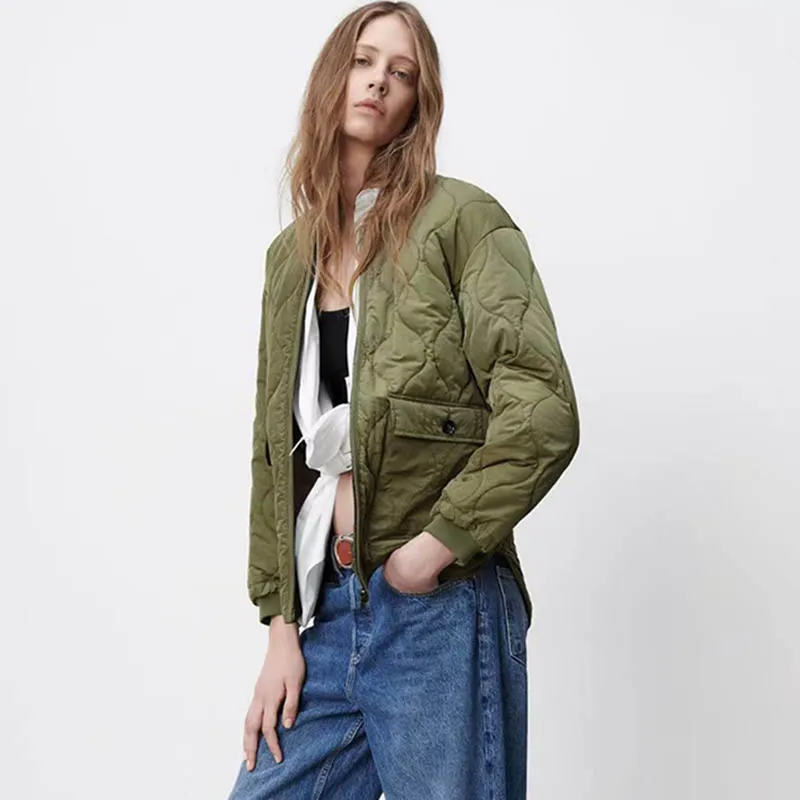 

Unizera 2021 early autumn new early autumn new women's light thin double-sided cotton jacket