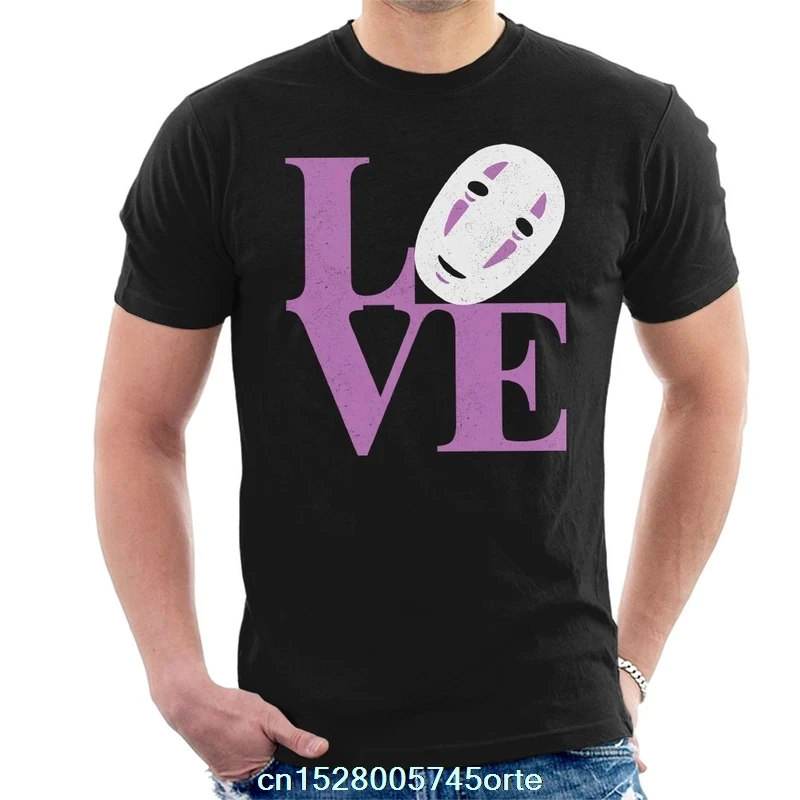 Printed camiseta Spirited Away No Face Love Men's T-Shirt 100% cotton women tee shirt | Мужская одежда