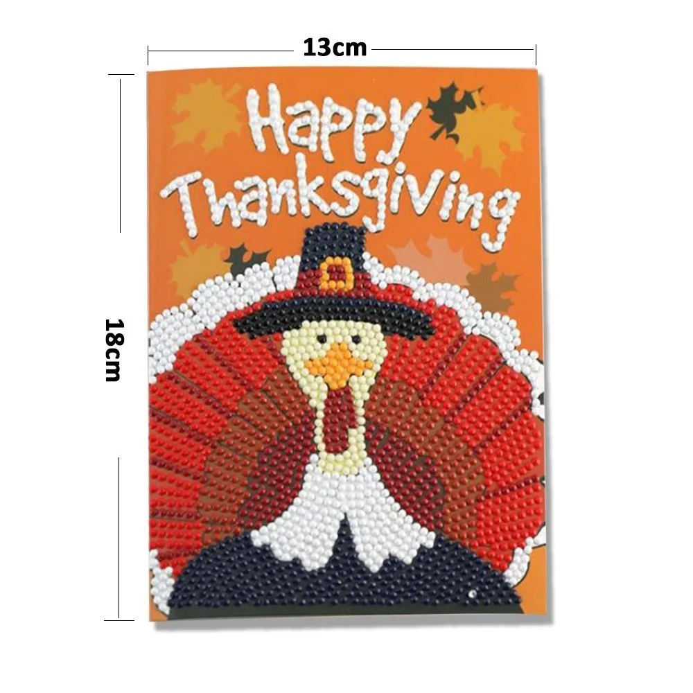 EverShine DIY Diamond Mosaic Turkey Kids Painting Thanksgiving Paper Greeting Postcards Greet Cards Cartoon New Arrivals|Алмазная