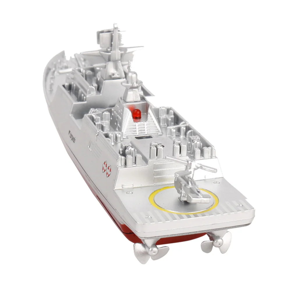 

Children Warships Aircraft Carrier Mold Exquisite Model Speedboat Water Toys (3318 Silver)