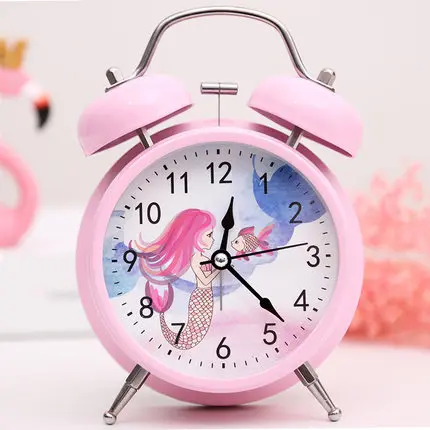 

Silent Simple Student Alarm Clock Luminous Creative Cute Metal Alarm Clock Kids Digital Quartz Despertador Bedroom Decor DJ60AC