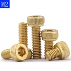 2 ммм2x0,4 Твердый латунный шестигранный болт, винты с шестигранной головкой DIN 912